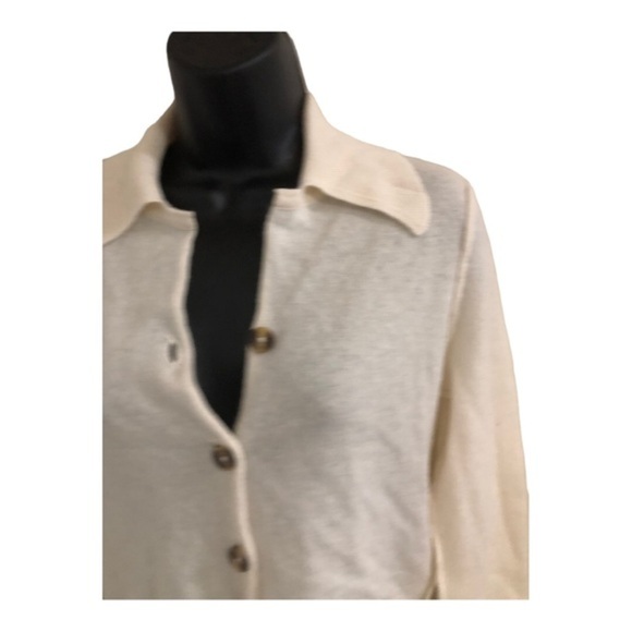 Free People paloma‎ cream 100% cashmere button front grandpa slouchy cardigan XS - Picture 7 of 14